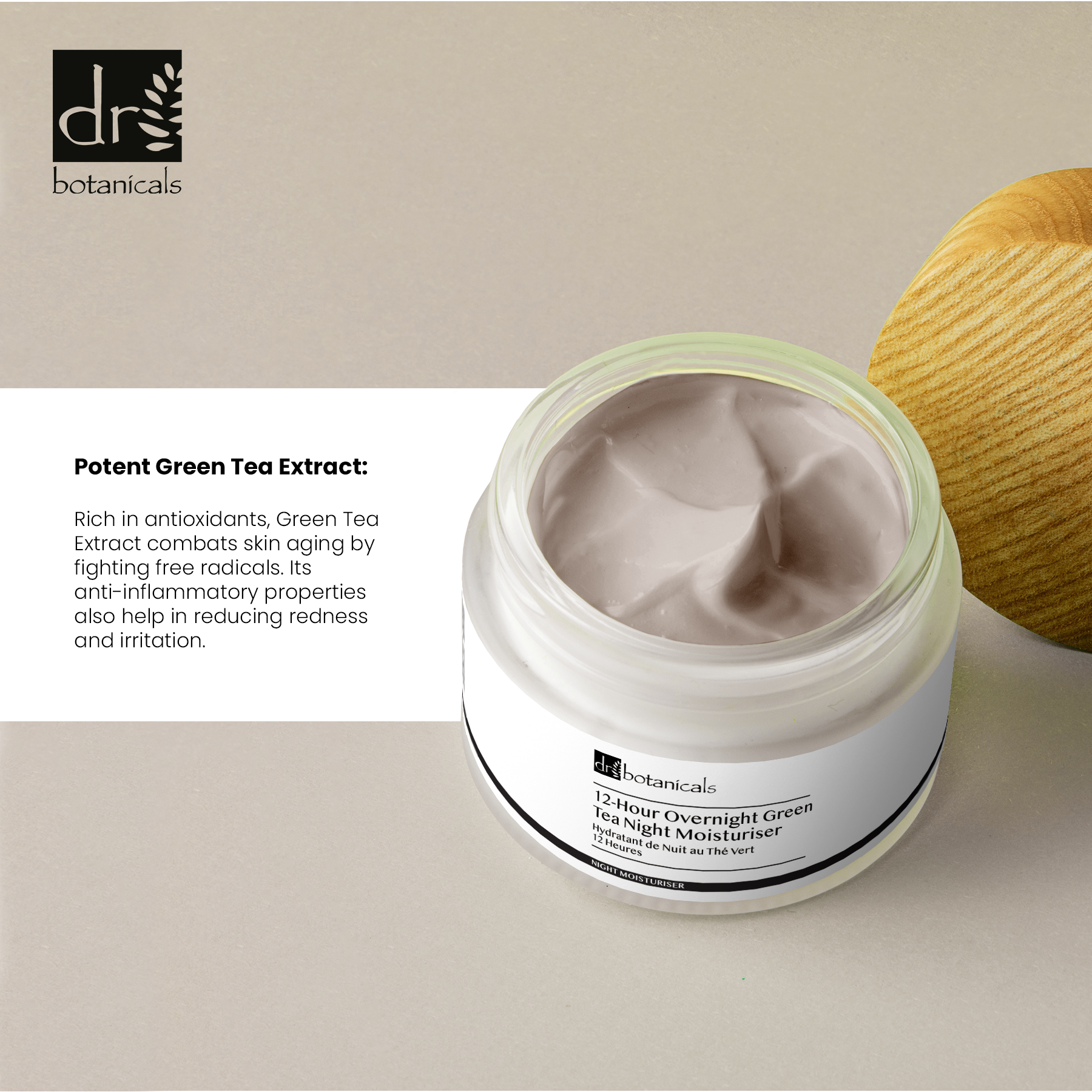 12-Hour Overnight Green Tea Night Moisturiser 50ml x 2 Duo Pack