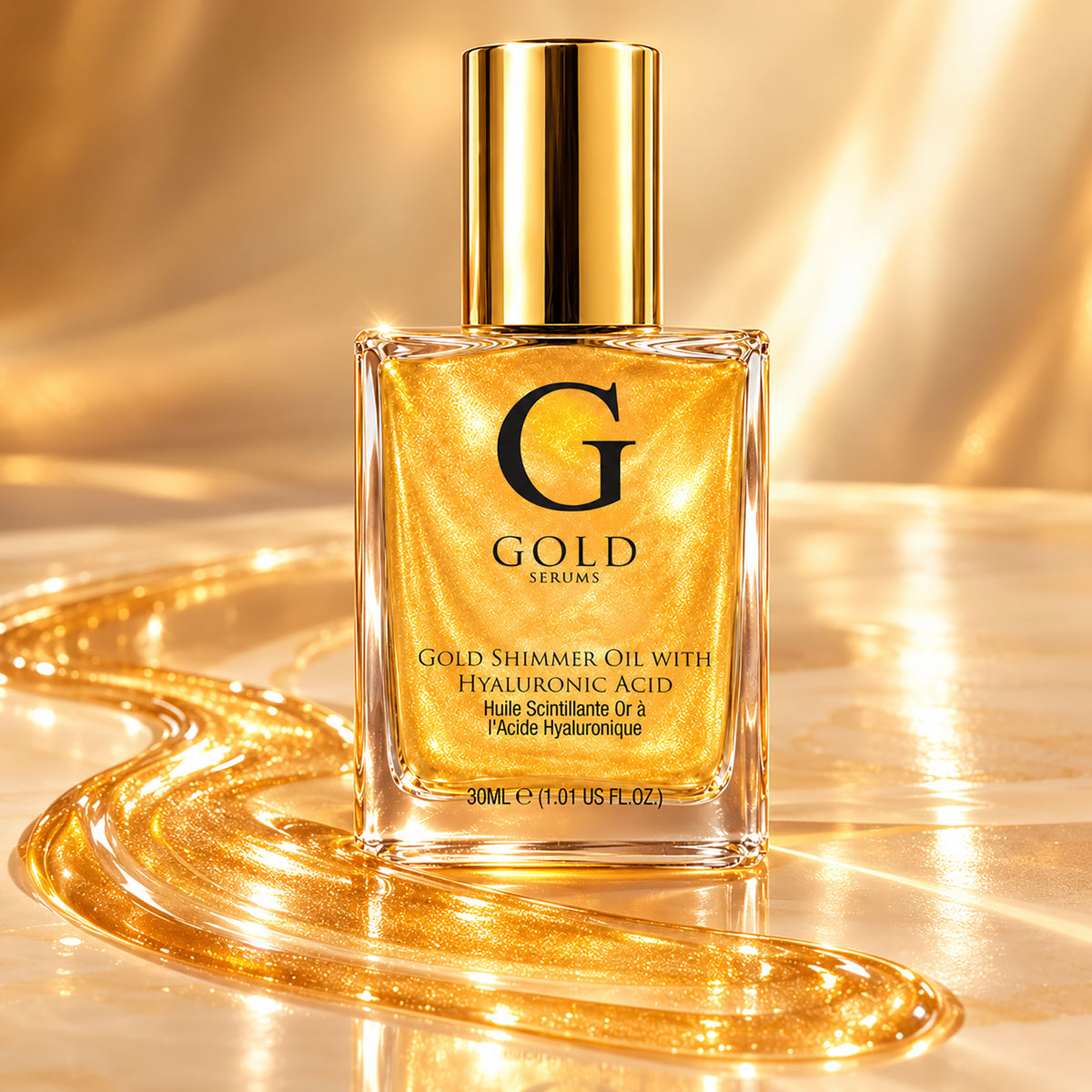 Gold-Schimmeröl mit Hyaluronsäure 30ml