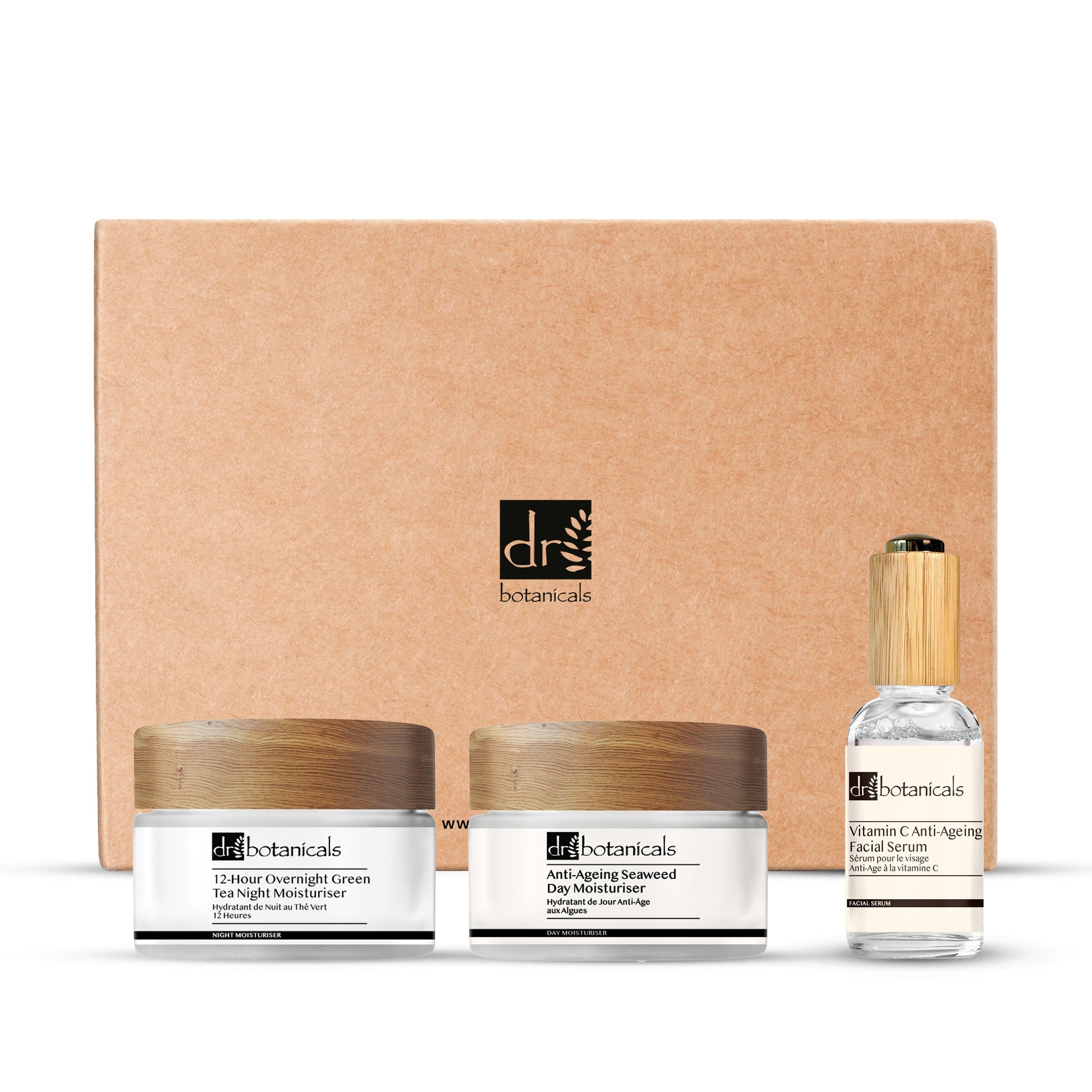 12-Stunden-Nachtcreme mit Grüntee, Algen-Gesichtscreme, Anti-Aging-Gesichtsserum mit Vitamin C