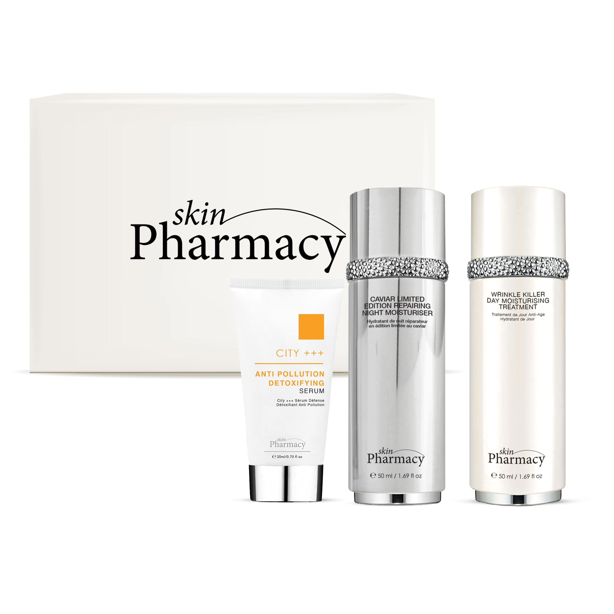 Anti-Aging-Set mit umfassendem Schutz vor Umweltverschmutzung