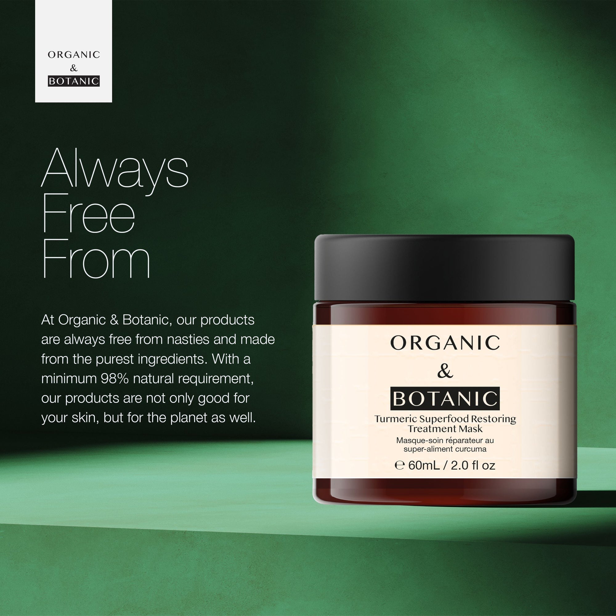 Masque de soin réparateur avancé au curcuma, superaliment, lot de 2 (60 ml x 2)