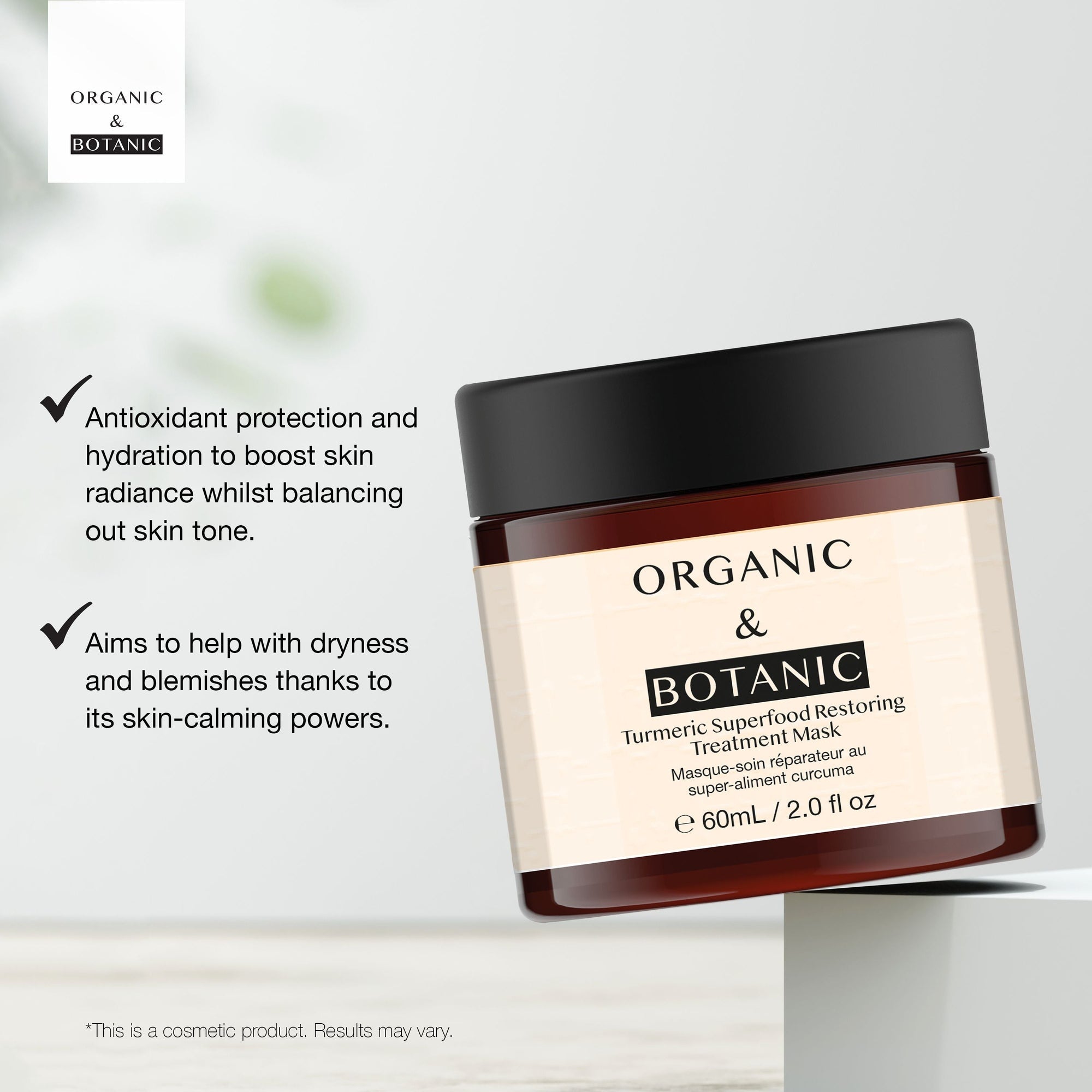 Masque de soin réparateur avancé au curcuma, superaliment, lot de 2 (60 ml x 2)