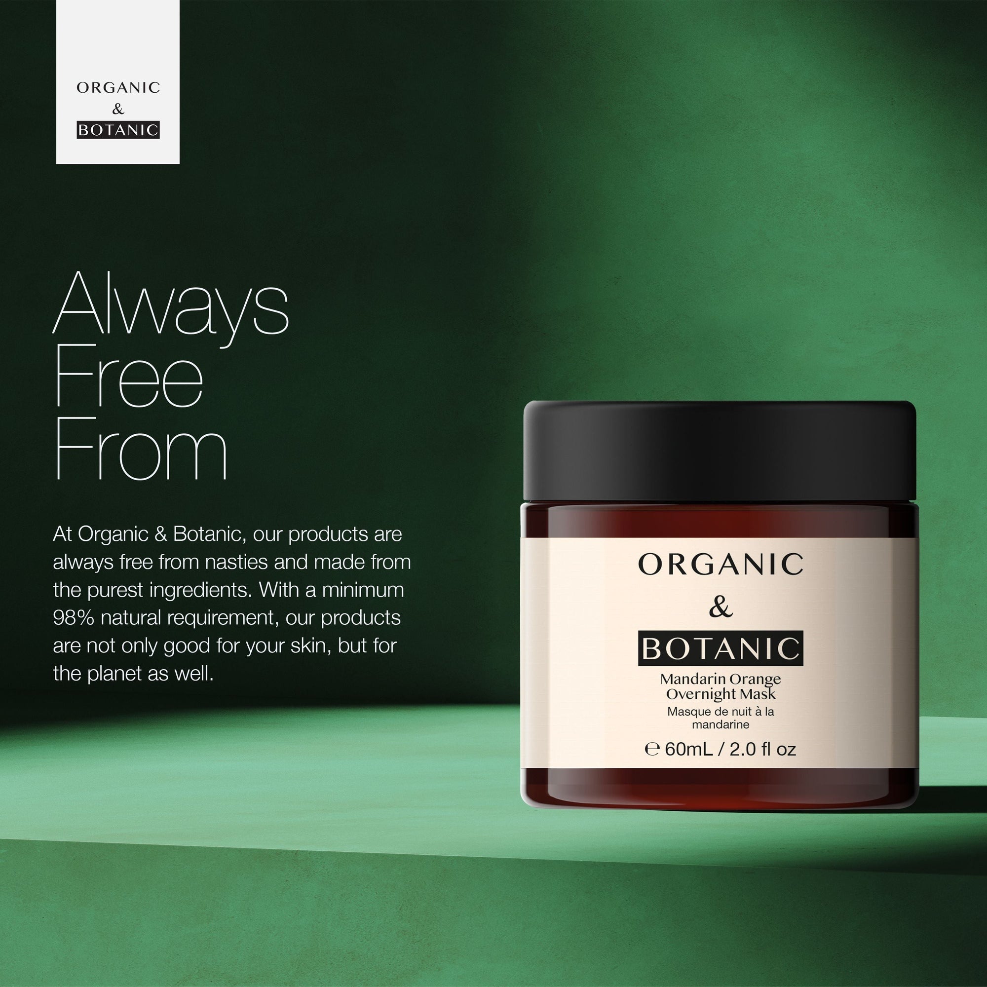 Masque de nuit à l'orange mandarine, lot de 2 masques de 60 ml