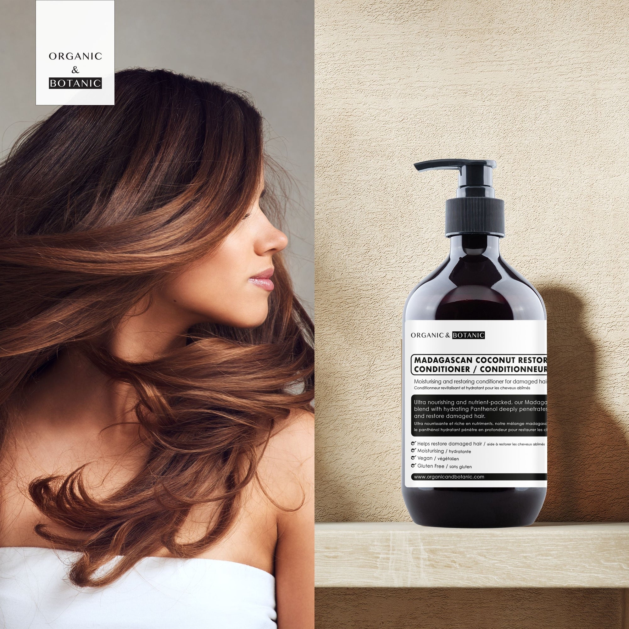 Madagaskar-Kokosnuss-Regenerationsspülung 500 ml x 2 Duo-Pack