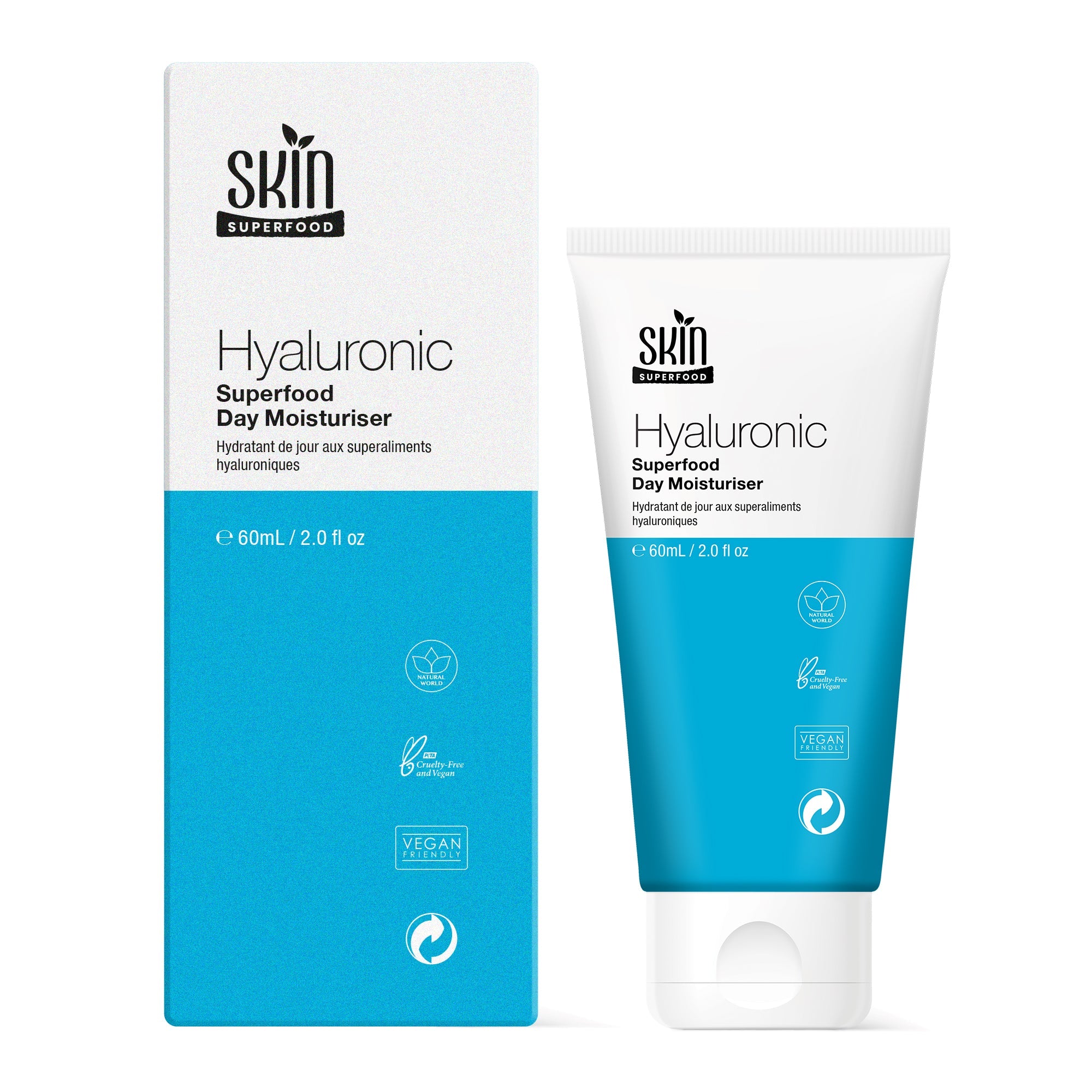 Crème de jour superaliment à l'acide hyaluronique 60 ml - Lot de 2 à prix avantageux