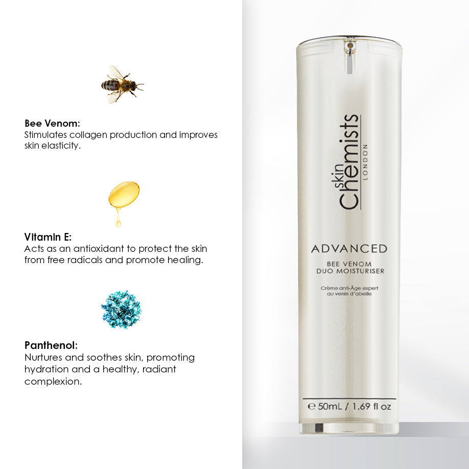Duo de crèmes hydratantes au venin d'abeille avancé 50 ml - Pack économique de 2