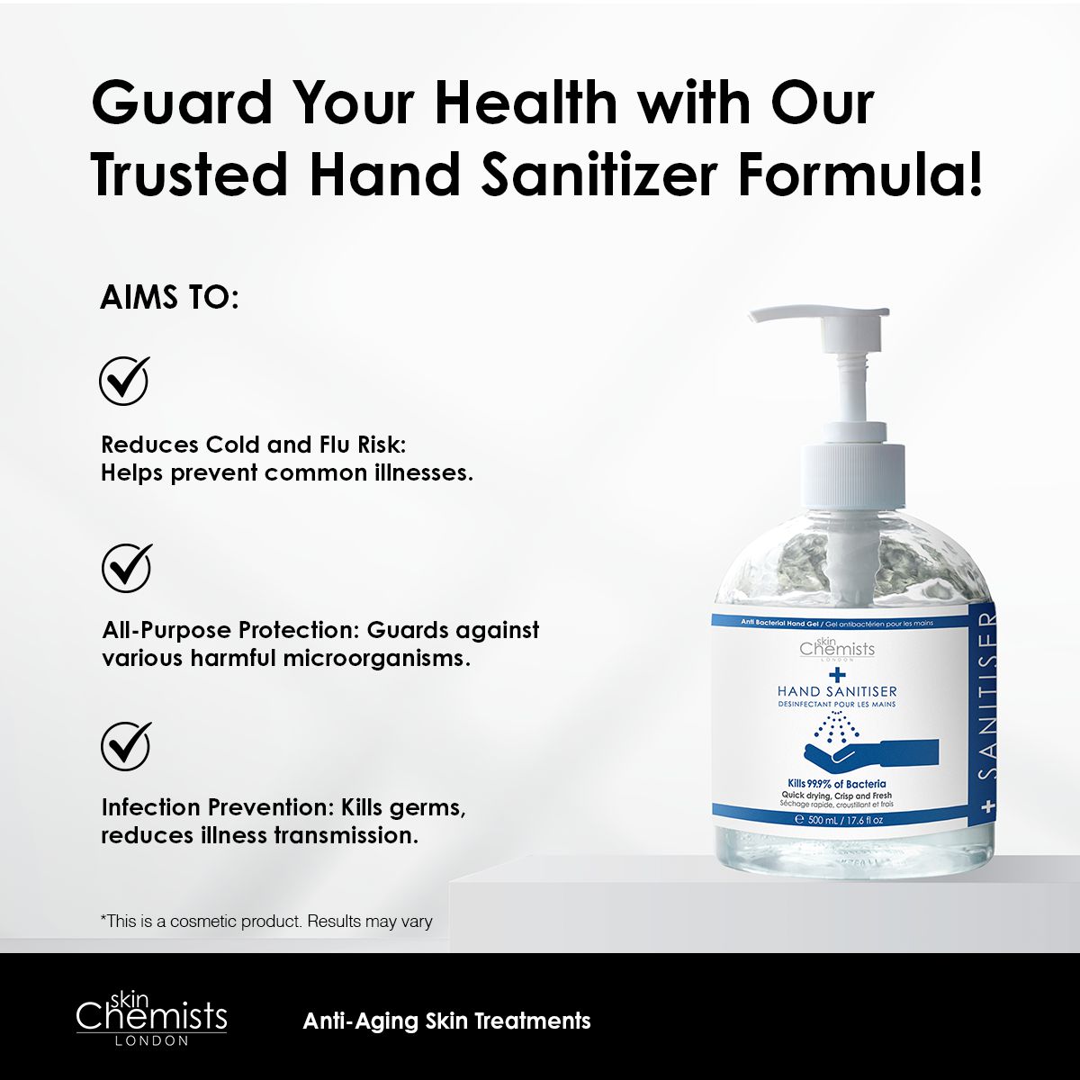 Gel hydroalcoolique 500 ml, lot de 24