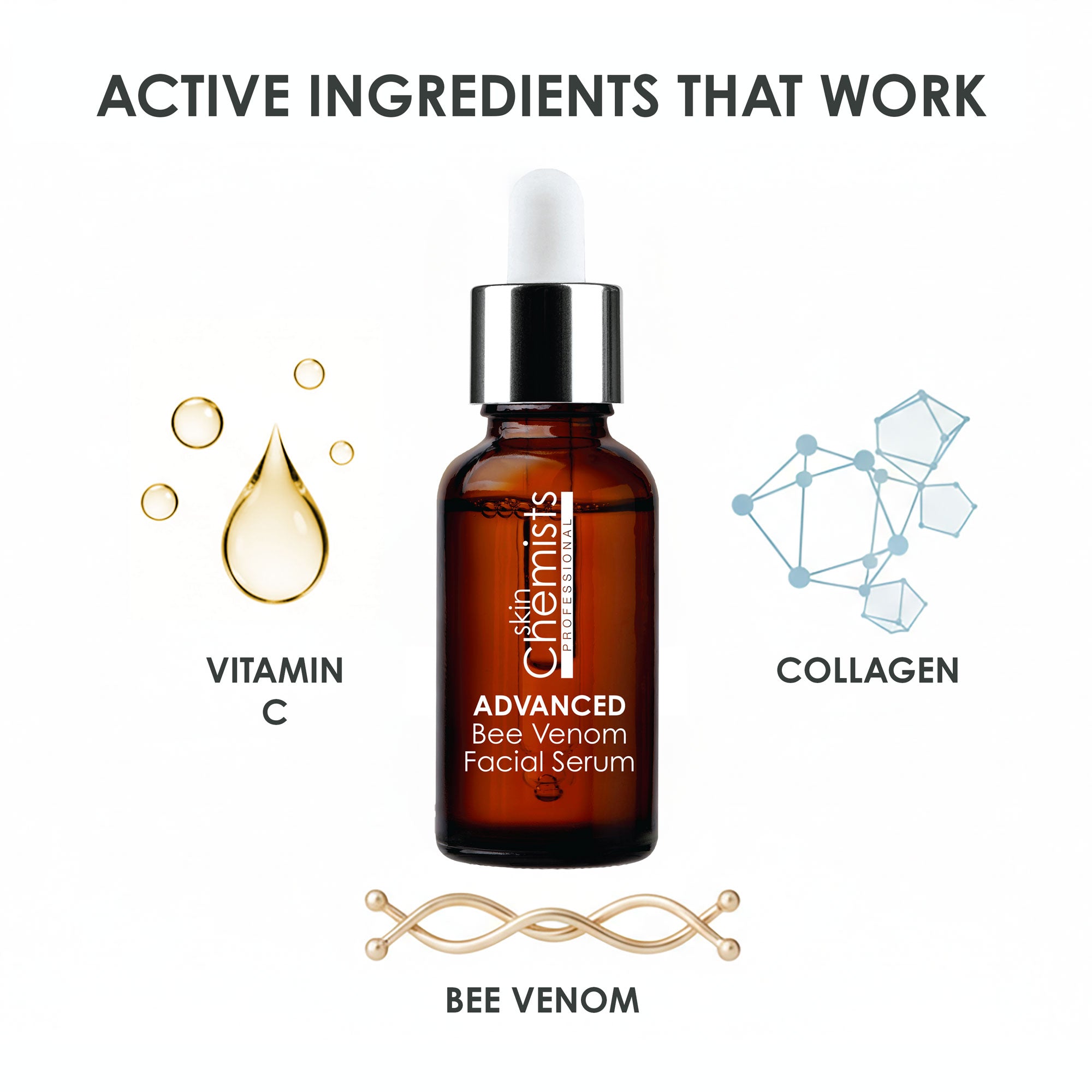 Sérum visage anti-âge Pro-5 au collagène et au venin d'abeille 30 ml