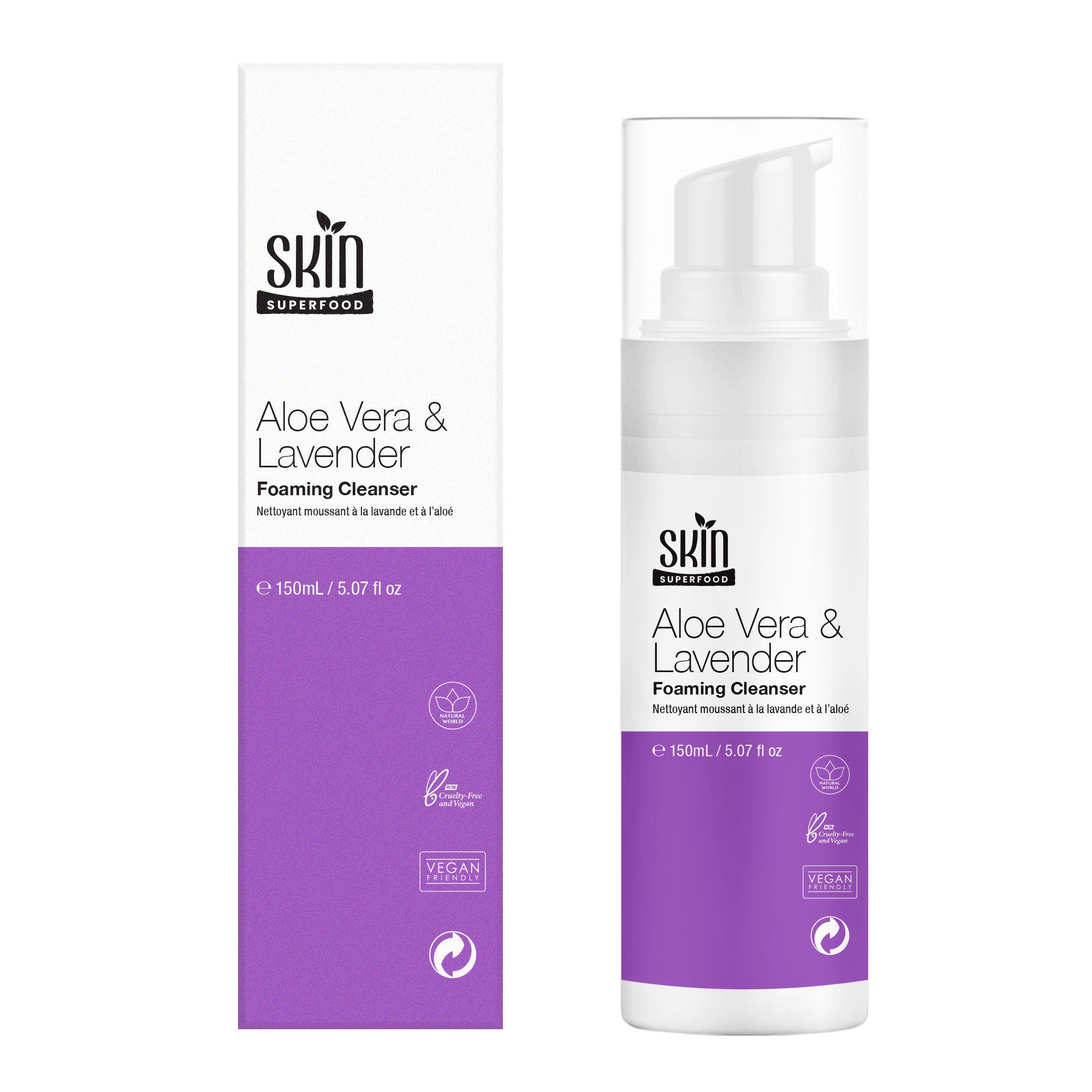 Hochwertiger Aloe Vera &amp; Lavendel Schaumreiniger 150 ml