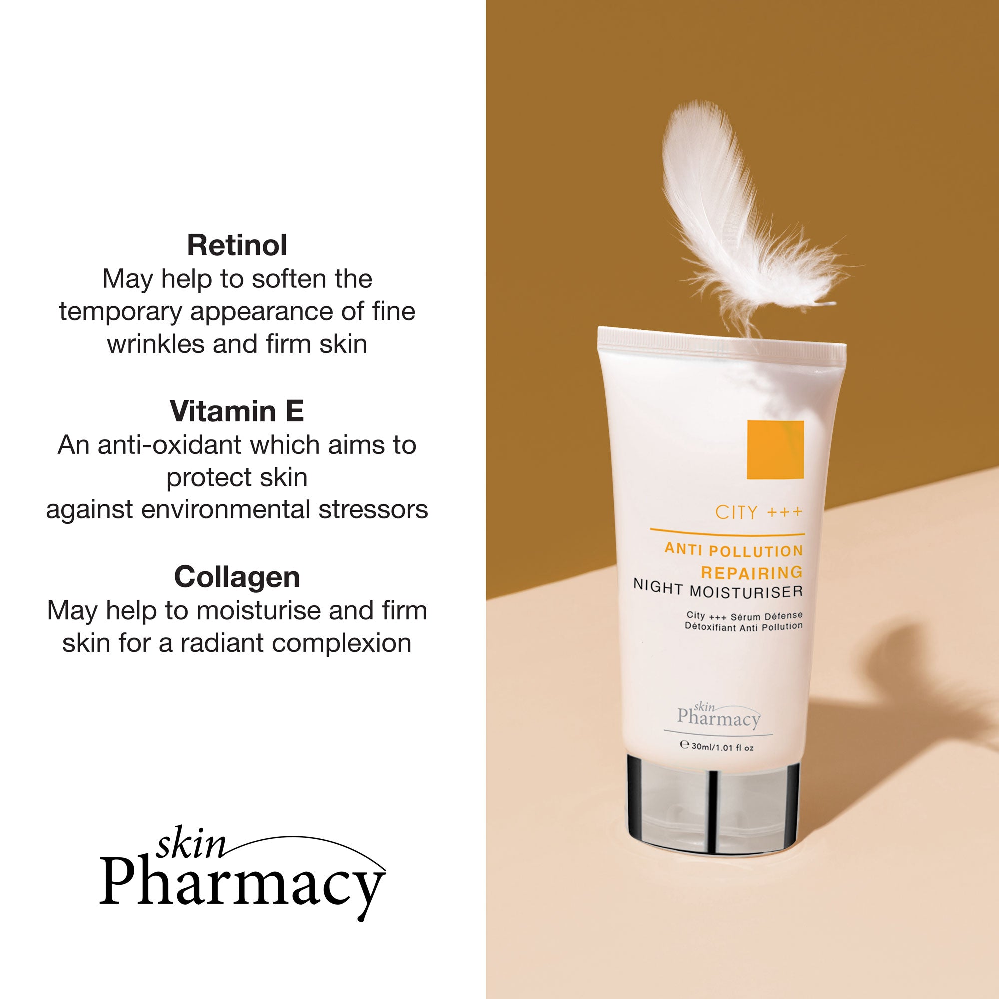 City +++ Anti-Pollution Repairing Night Moisturiser 30ml