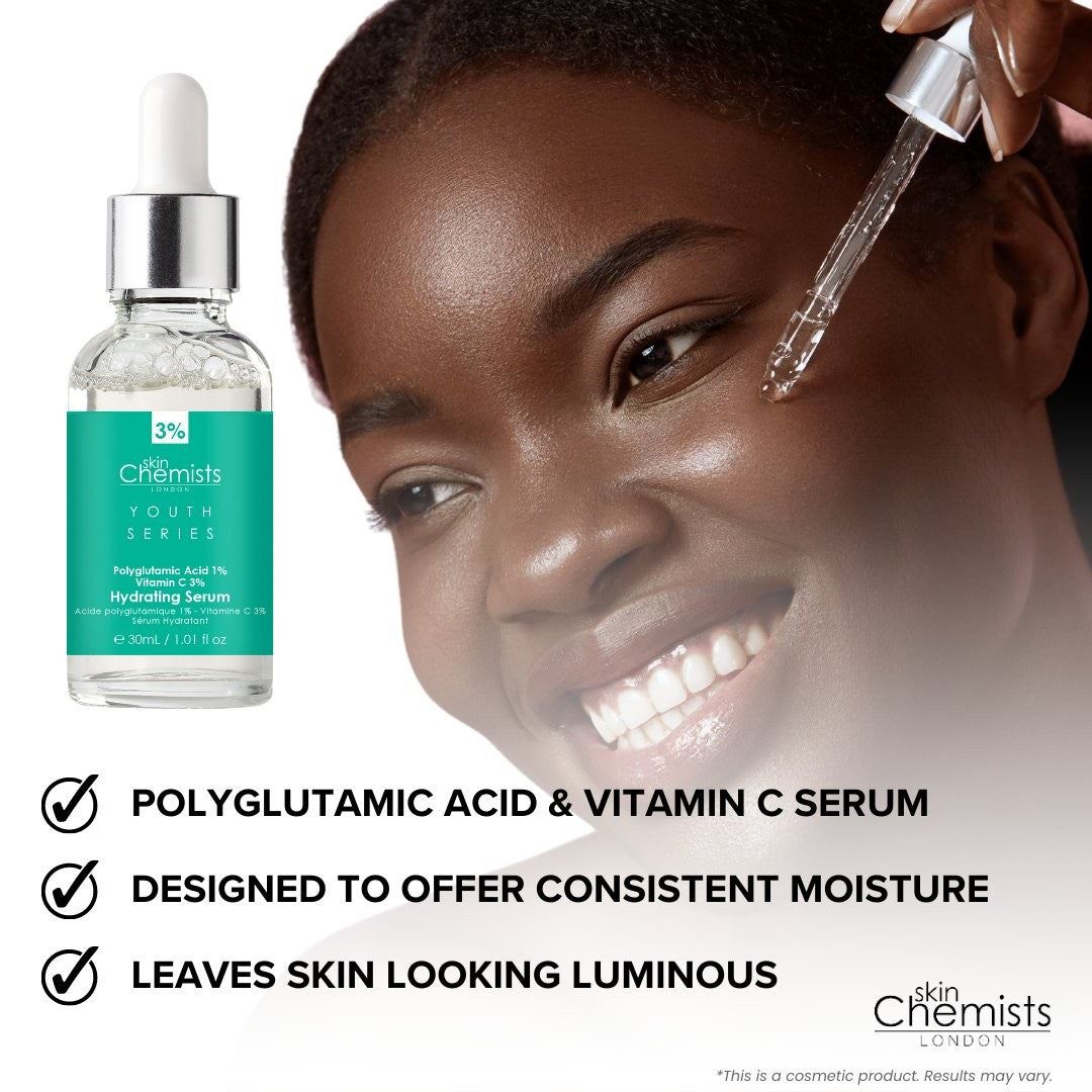 Sérum hydratant Youth Series à l'acide polyglutamique 1 %, à la vitamine C 3 % (30 ml)