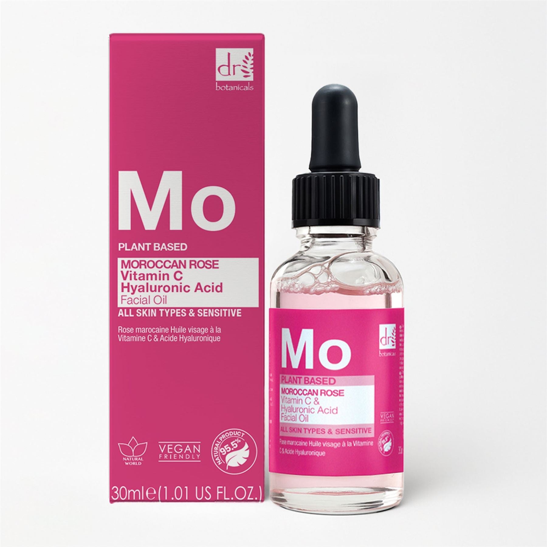 Moroccan Rose Facial Oil with Hyaluronic Acid & Vitamin C 30ml