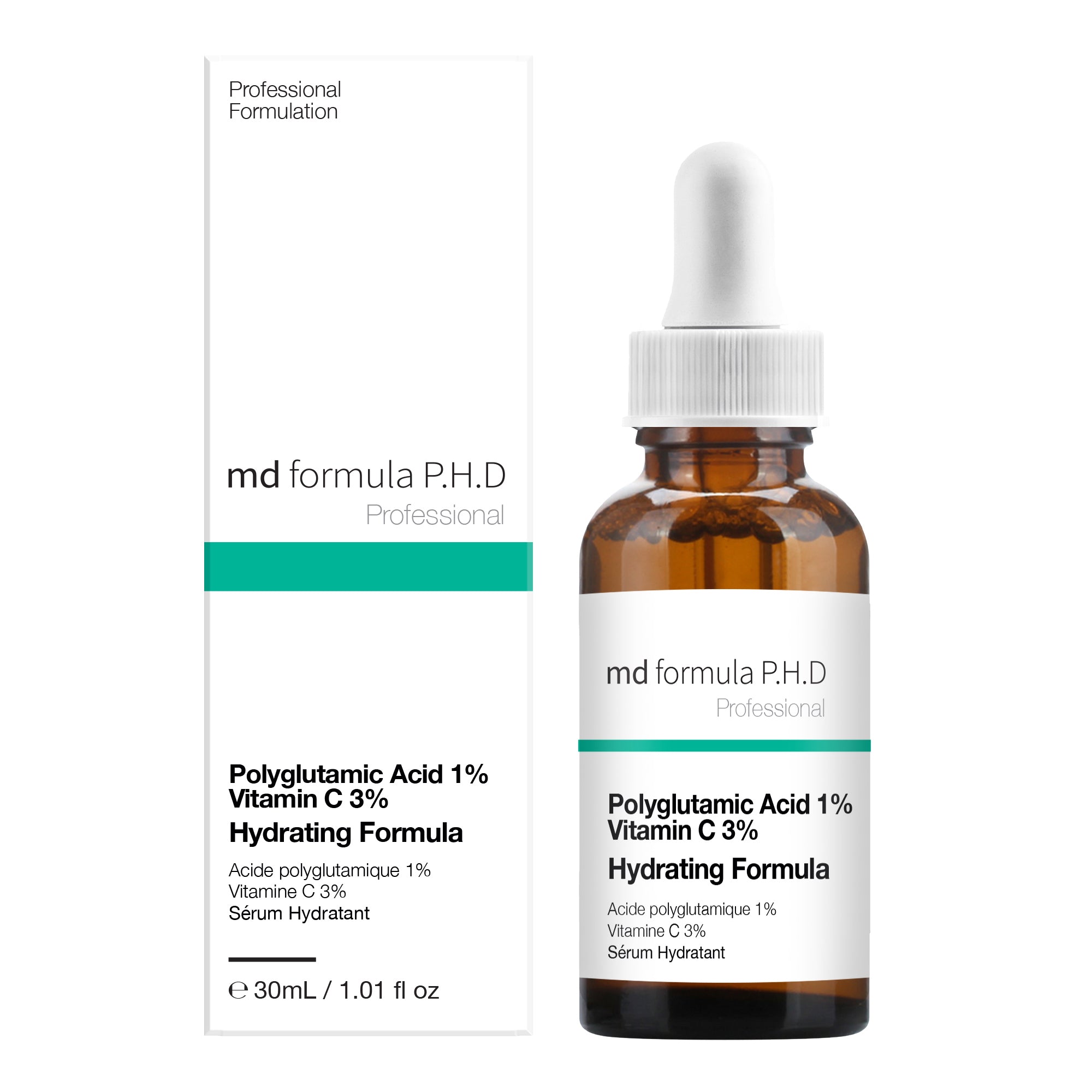 Hydrating Serum Polyglutamic Acid 1%, Vitamin C 3% 30ml