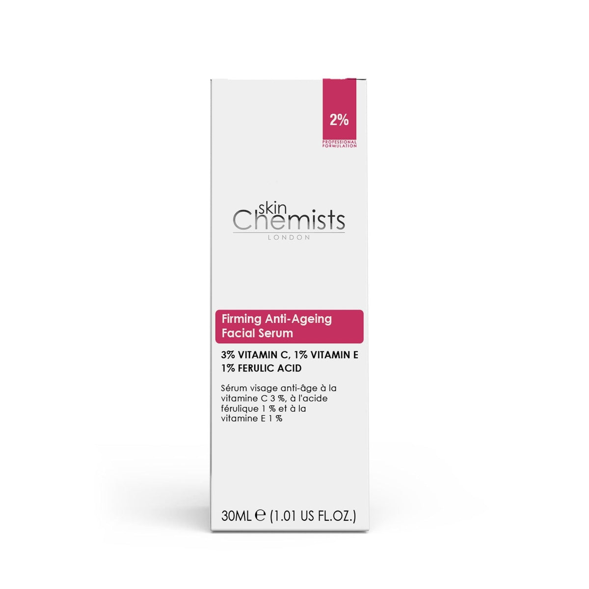skinChemists Anti-Aging Facial Serum with 3% Vitamin C, 1% Ferulic Acid, and 1% Vitamin E - skinChemists
