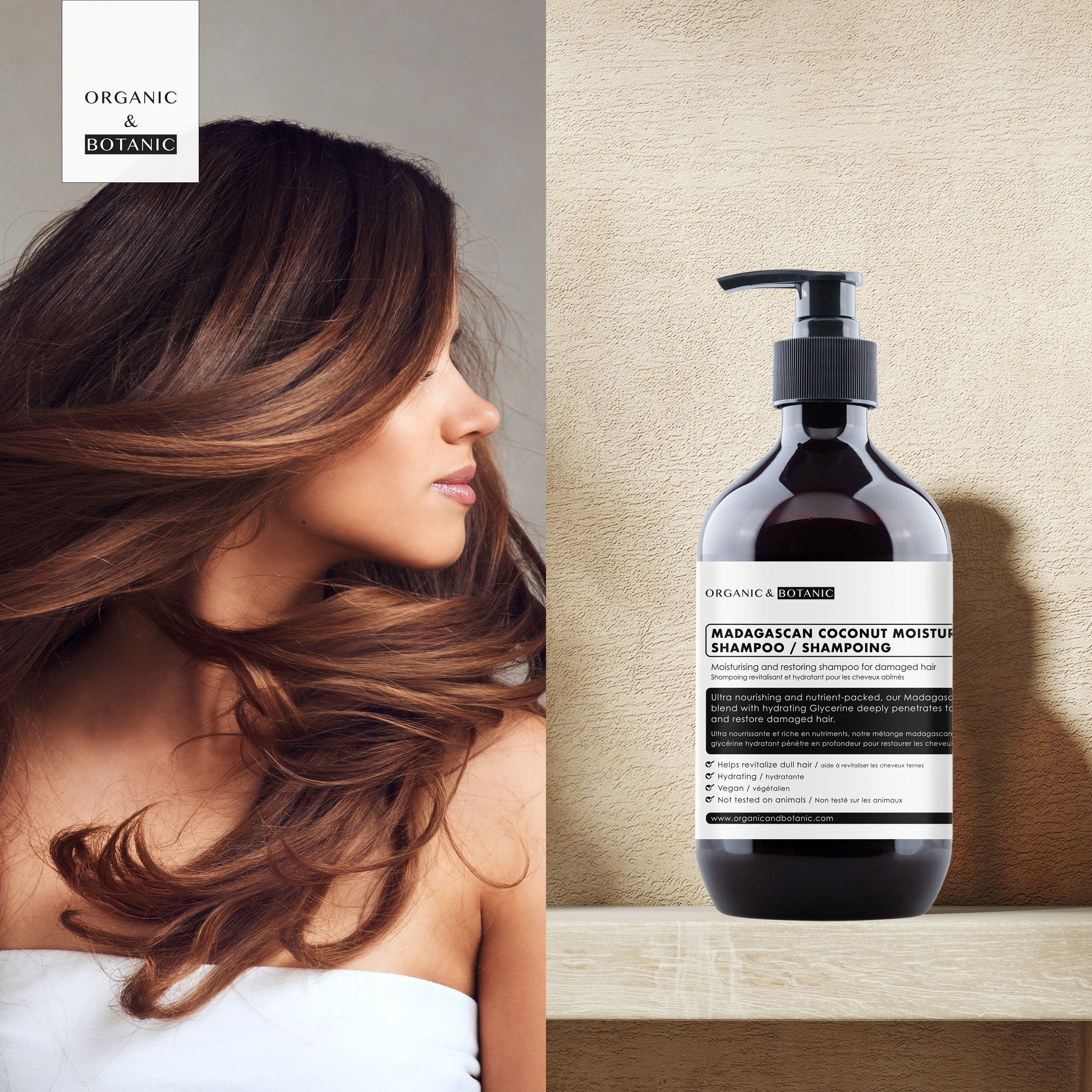 Feuchtigkeitsspendendes Shampoo mit Madagaskar-Kokosnuss, 500 ml