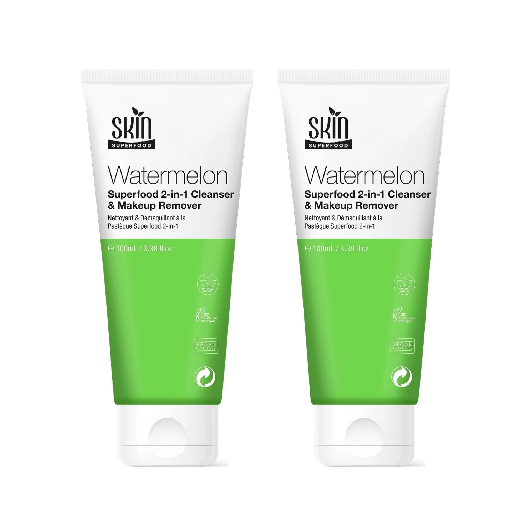 Watermelon Superfood 2-in-1 Cleanser & Makeup Remover 100ml Twin Value Savings Pack